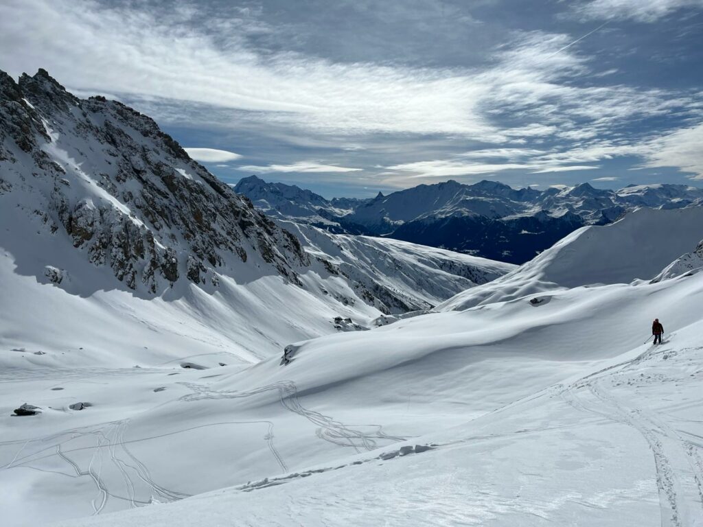 Redescente au refuge de la Balme