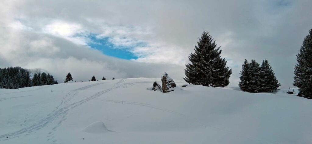 Raquette Glières-replat avant le pas du Loup- Janvier 2026-Club Alpin Ouest Lyonnais