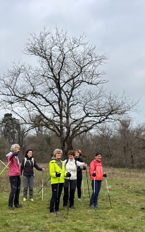 initiation marche nordique au parc de Lacroix Laval-participants-culb alpin ouest lyonnais-février 2026